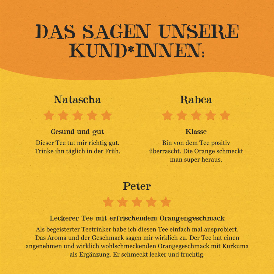 Golden Orange Tee von Cupper
