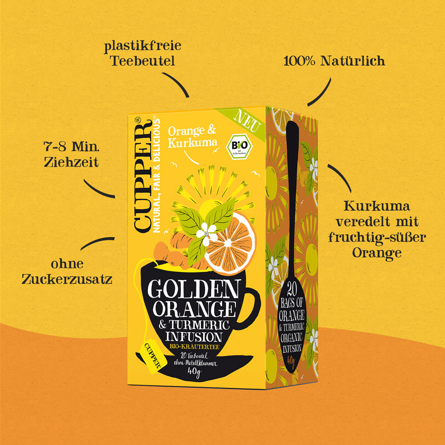 Golden Orange Tee von Cupper