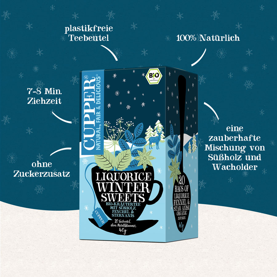 Liquorice Winter Sweets Tee von Cupper